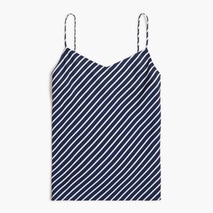 J Crew Striped Navy and White Silky Camisole sz XL